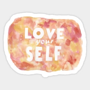 Love Yourself | Motivational Watercolor Sticker